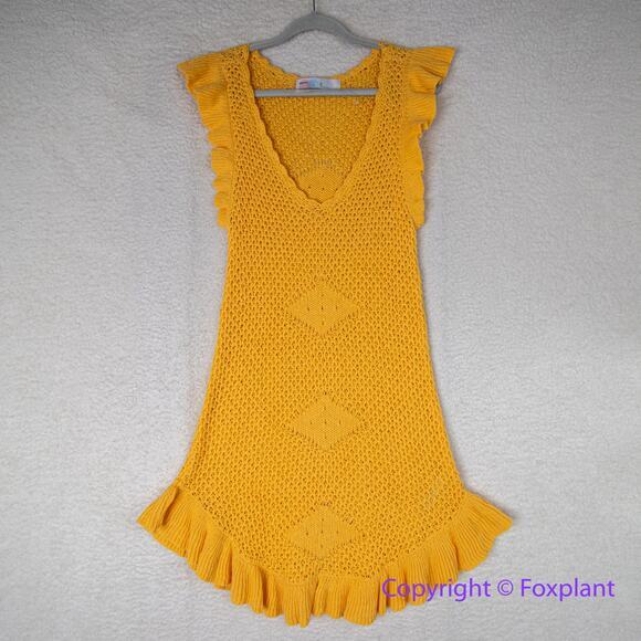 New! Free People Beach Mykonos Sweater Knit Beach Cover‎ Up Dress, size M - Picture 3 of 16